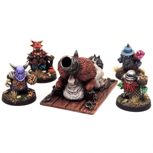 Ewal Dvergar - Evil Dwarfs Daemon Cannon and Crew