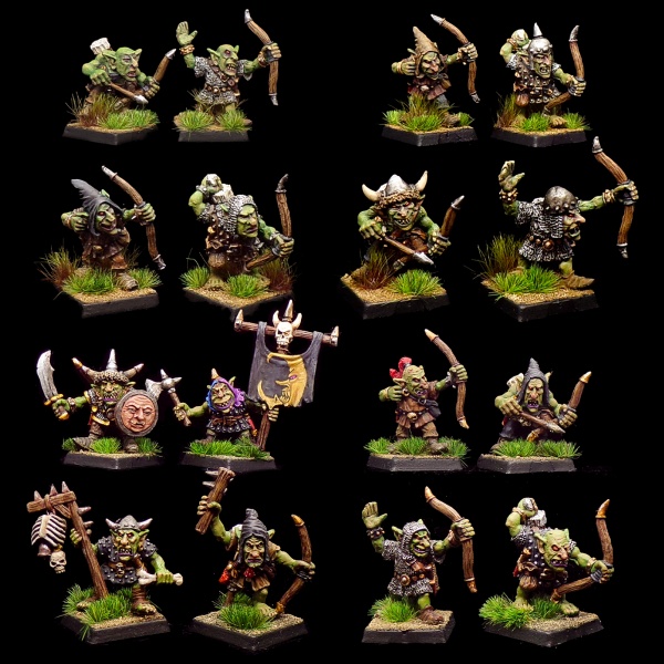 Unit of 16 Goblin Archers - The Barndoor Stickers