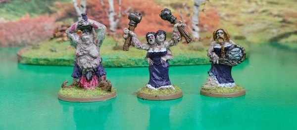 Simone/Mary, Throki The Bearded Lady, Elvidar the Sword Swallower- Circus Brethren set 3